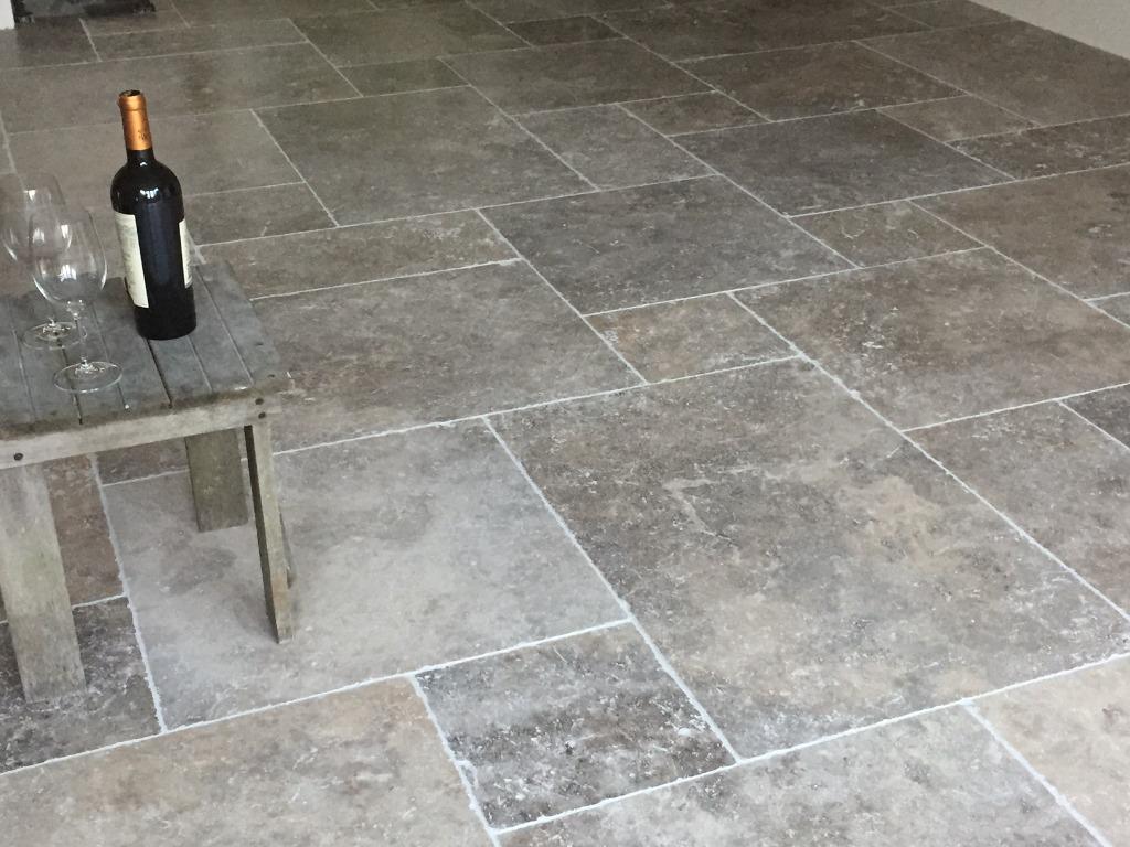 Travertin Silver Getrommeld romaans verband binnenvloer, Doe-het-zelf en Verbouw, Tegels, Ophalen, 60 cm of meer, Nieuw, 10 m² of meer