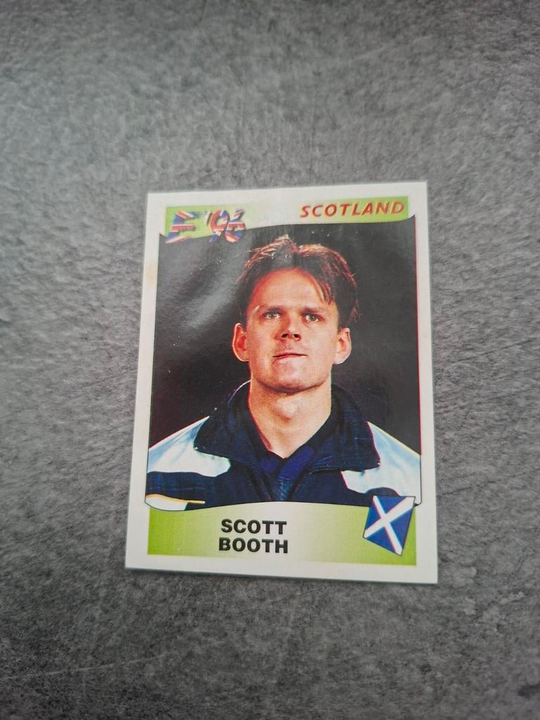 Panini sticker Euro 96 Engeland. Scott Booth Schotland., Verzenden, Gebruikt, Sticker