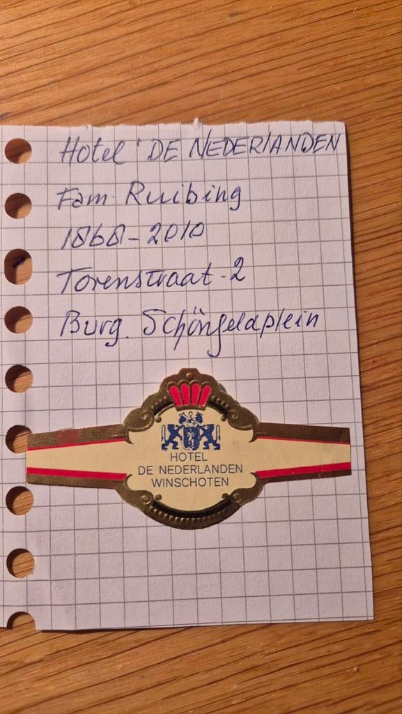 Sigarenbanden Winschoten, Ophalen, Zo goed als nieuw, Sigarenbandjes