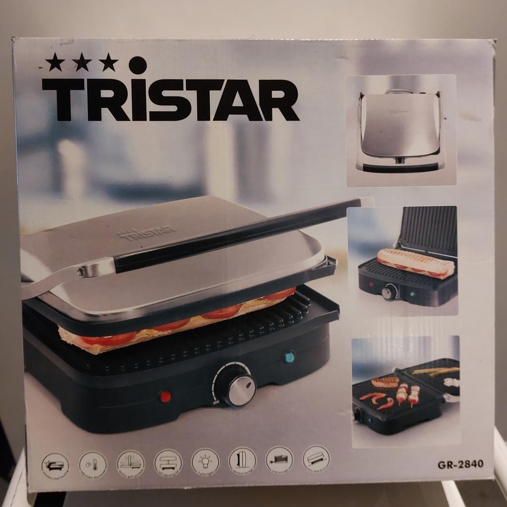 Tristar contactgrill GR 2840 nieuw!, Witgoed en Apparatuur, Contactgrills, Ophalen, Nieuw