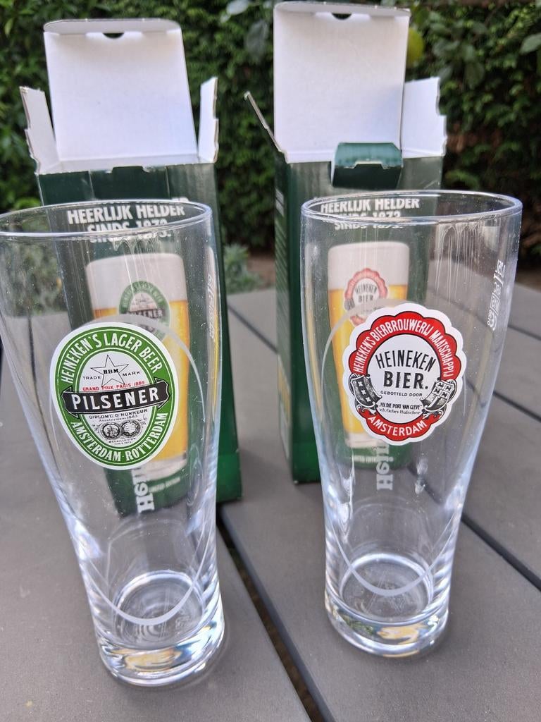 Heineken bierglazen limited edition, Ophalen of Verzenden, Nieuw, Glas of Glazen, Heineken