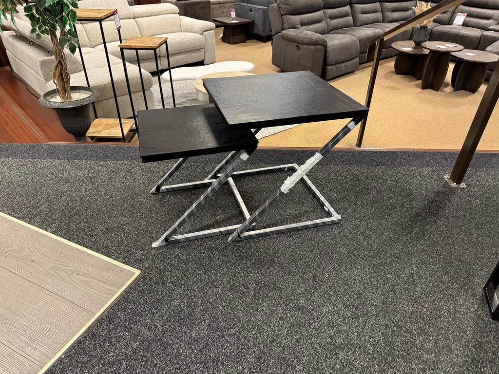 Salon/bijzettafels 2-Delig Z-Vorm €49,- Direct/Leverbaar, Huis en Inrichting, Tafels | Salontafels, Ophalen, Minder dan 50 cm