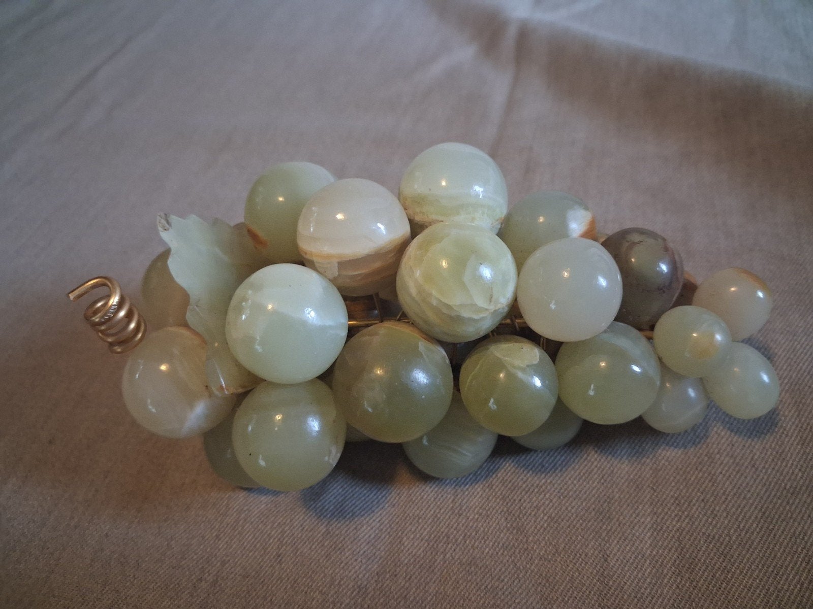 Vintage druiventros met Onyx of marmer? Druiven,, Ophalen of Verzenden