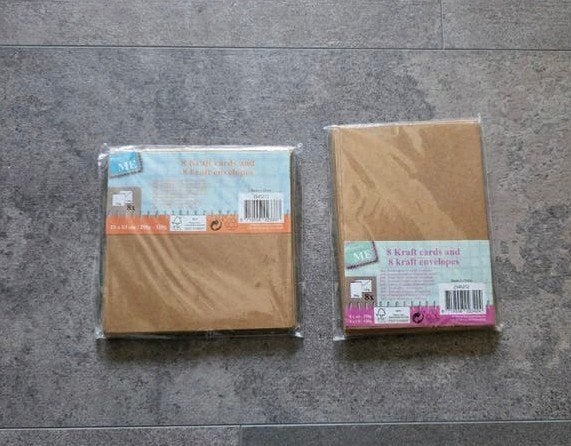 Kraft blanco wenskaarten kaarten met envelop NIEUW, Ophalen of Verzenden, Nieuw