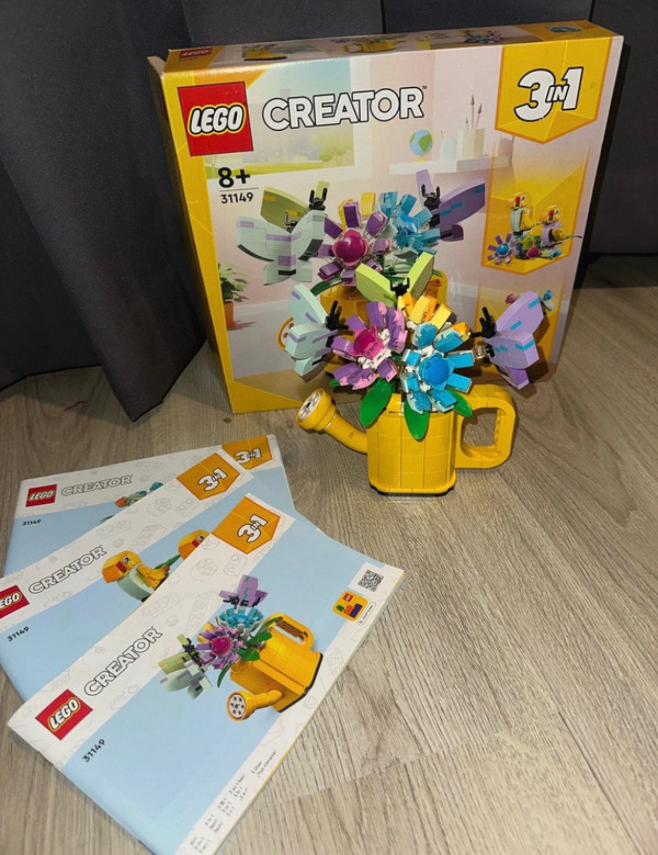 Lego creator 3-in-1 gele gieter met bloemen en vlinders, Ophalen of Verzenden, Zo goed als nieuw, Bouwen