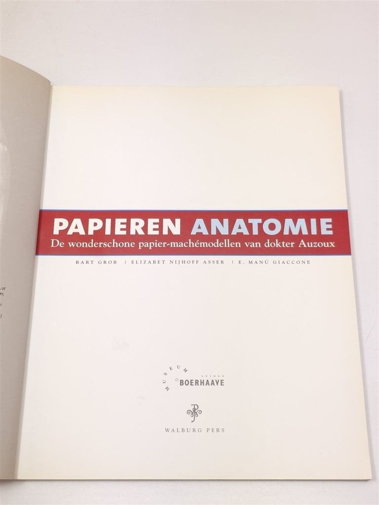 Papieren Anatomie — Papier-Maché Modellen Auzoux 19e Eeuw, Ophalen of Verzenden, Gelezen, Natuurwetenschap