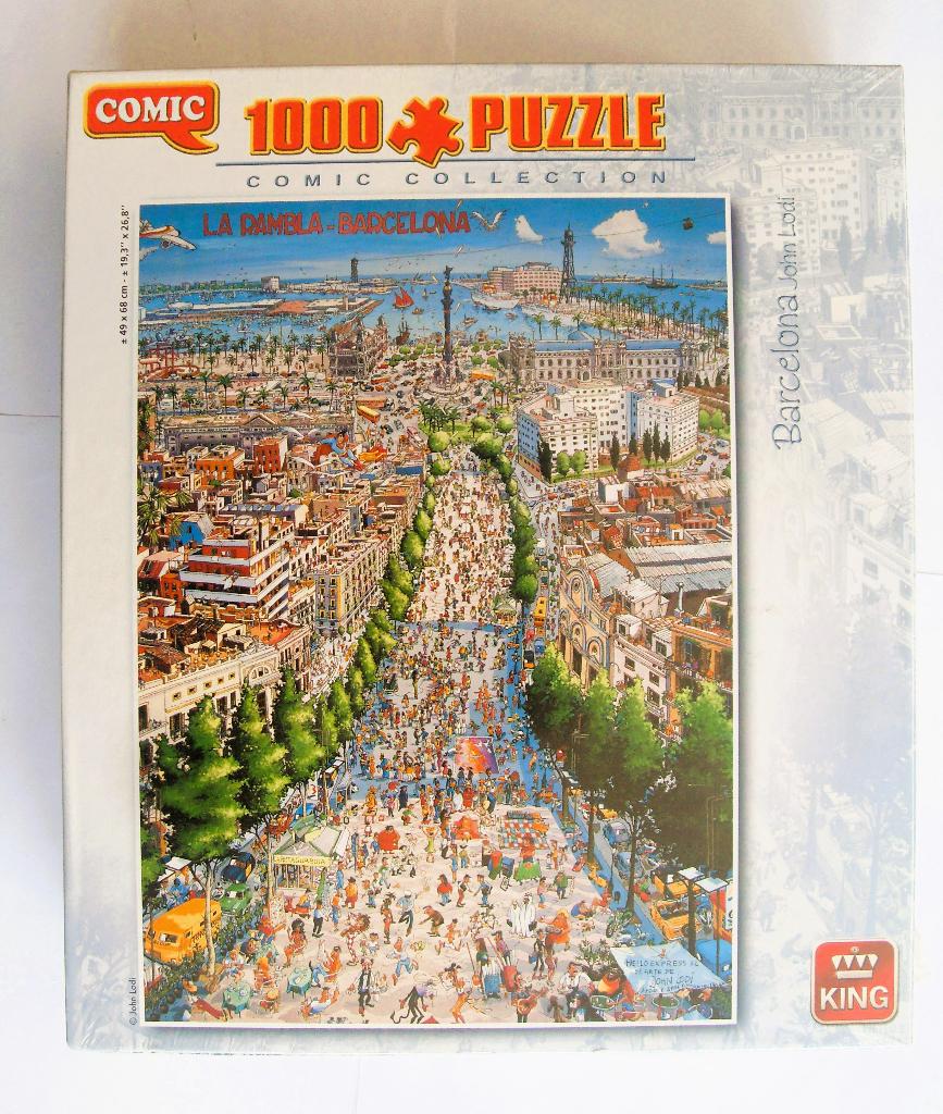 King Puzzel 1000 Stukjes Comic Collection Barcelona, Ophalen of Verzenden, 500 t/m 1500 stukjes, Nieuw, Legpuzzel