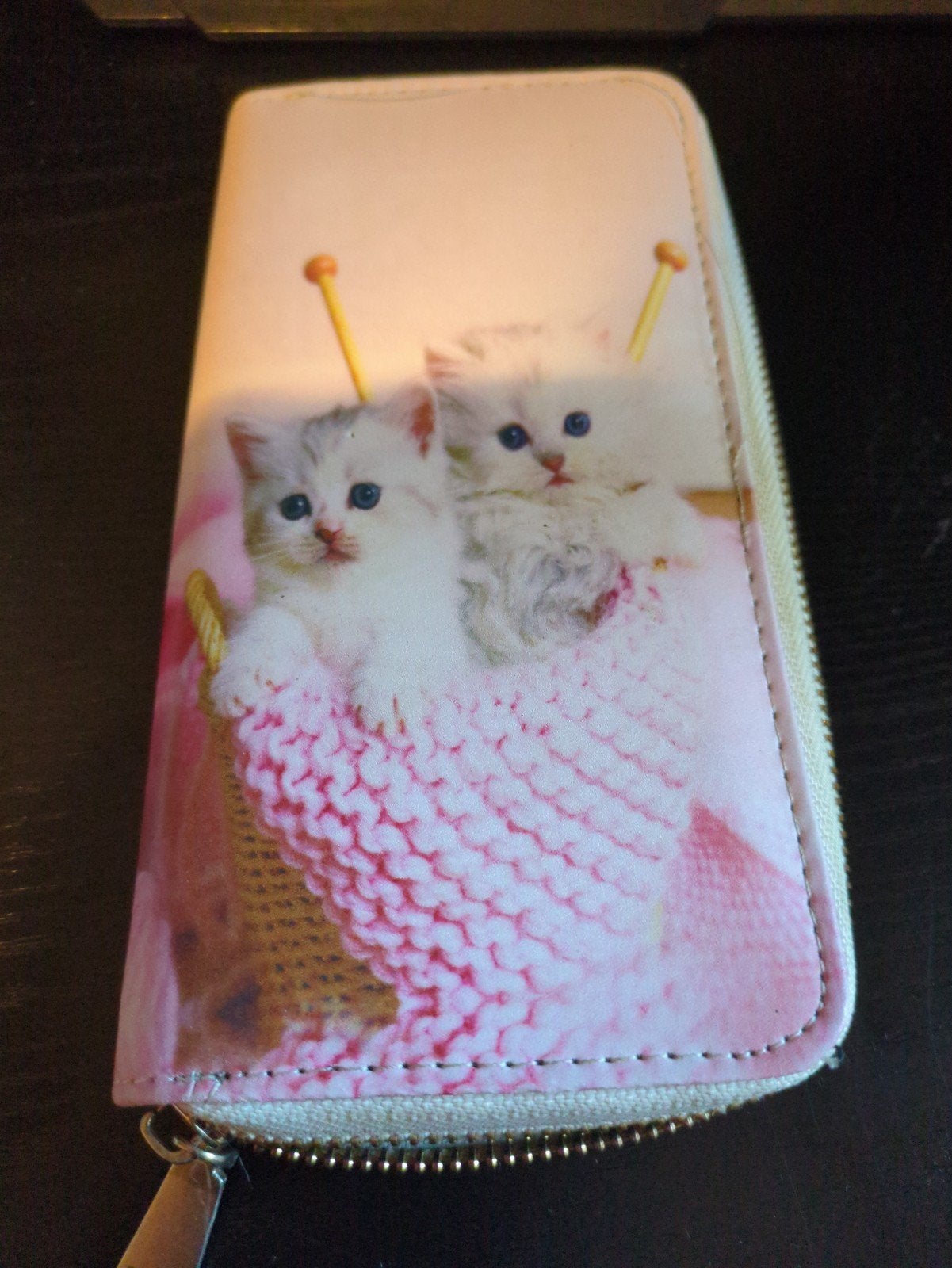 Portemonnee met schattige kittens, Ophalen of Verzenden, Zo goed als nieuw, Roze, Overige merken