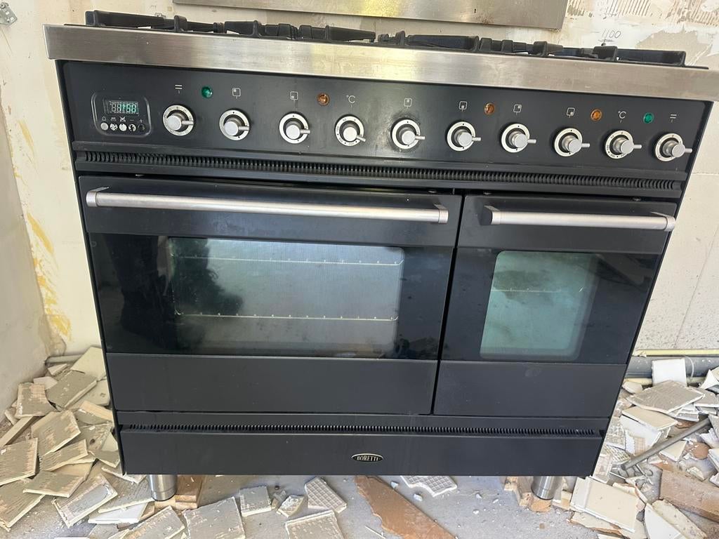 Boretti gasfornuis met oven, Witgoed en Apparatuur, Fornuizen, Ophalen, Gebruikt, Q, 60 cm of meer