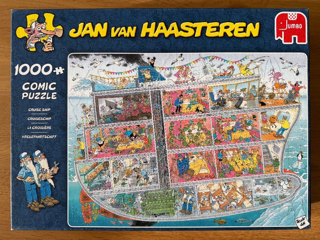 Jan van Haasteren, Cruiseschip, 1000 stukjes, Ophalen of Verzenden, 500 t/m 1500 stukjes, Zo goed als nieuw, Legpuzzel