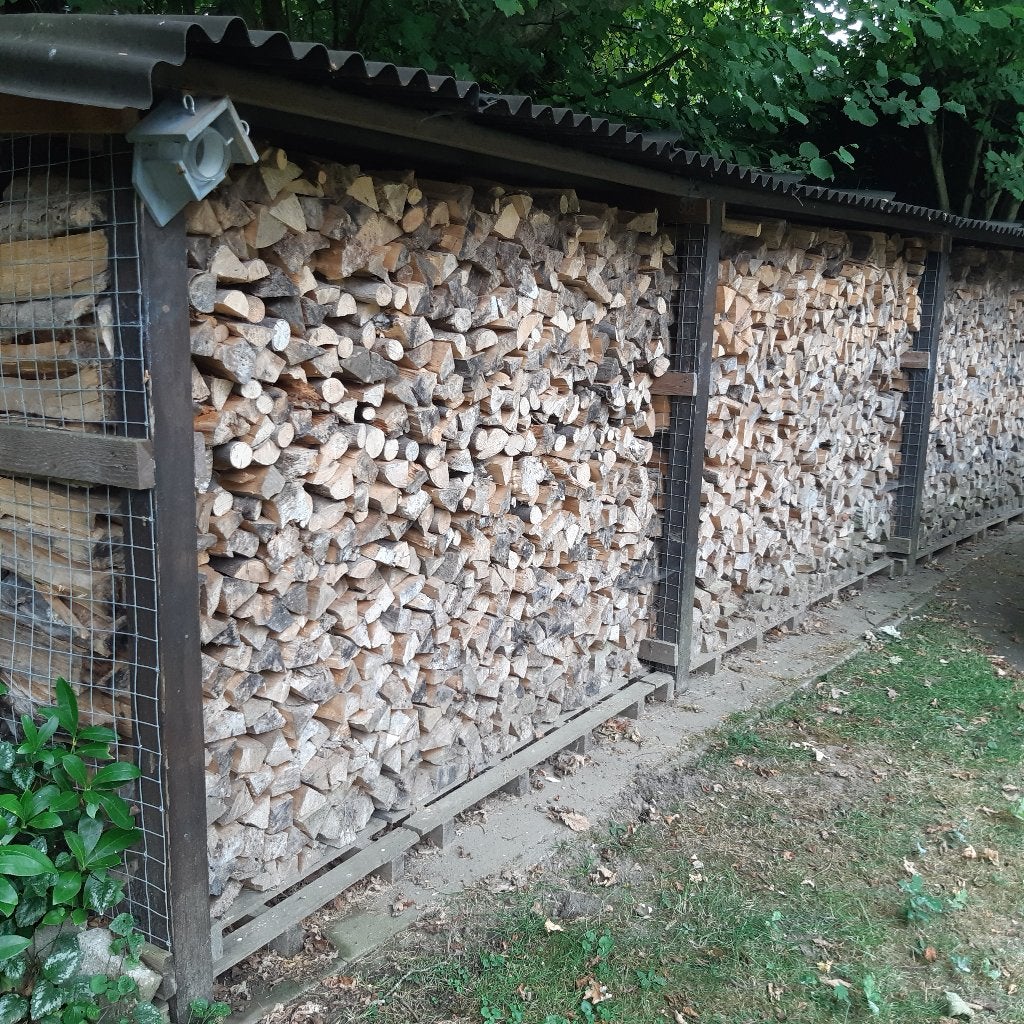 Gekloofd droog openhaard/kachelhout, 2 kuub. Per kuub, 1m3:, 6 m³ of meer, Ophalen, Overige houtsoorten, Blokken