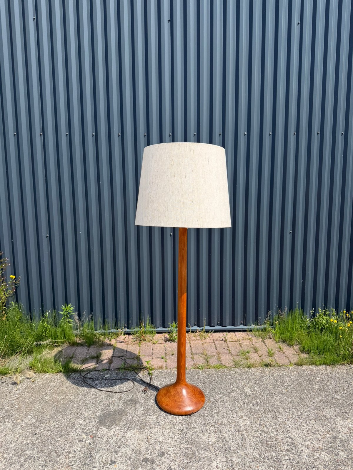 Vintage schemerlamp teak design domus deens, Ophalen, Gebruikt, G, V