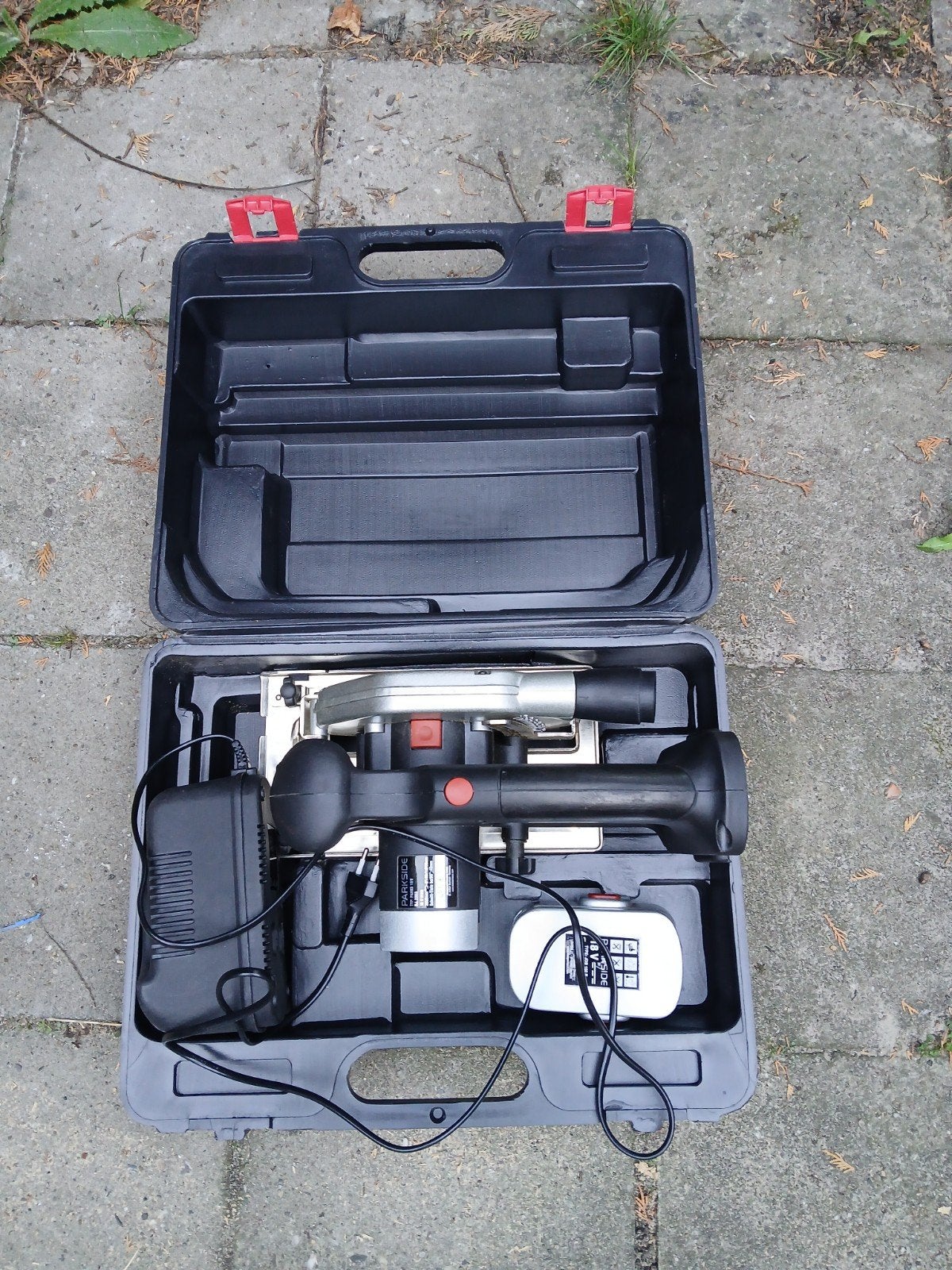 Parkside Accu Cirkelzaag 18V met oplader en koffer, Ophalen, Gebruikt, Cirkelzaag, Parkside