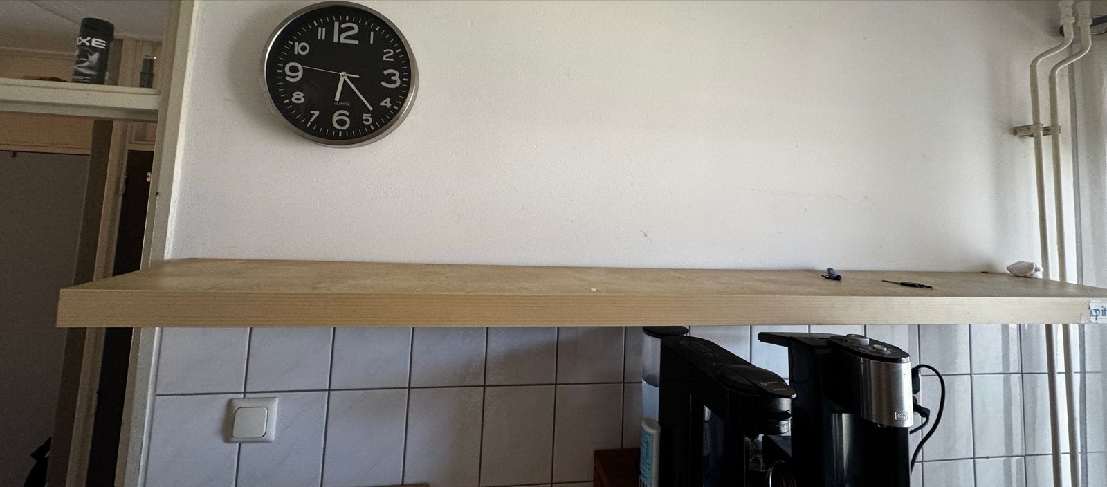 Zwevende wandplank - Licht houtkleur, Ophalen, Gebruikt