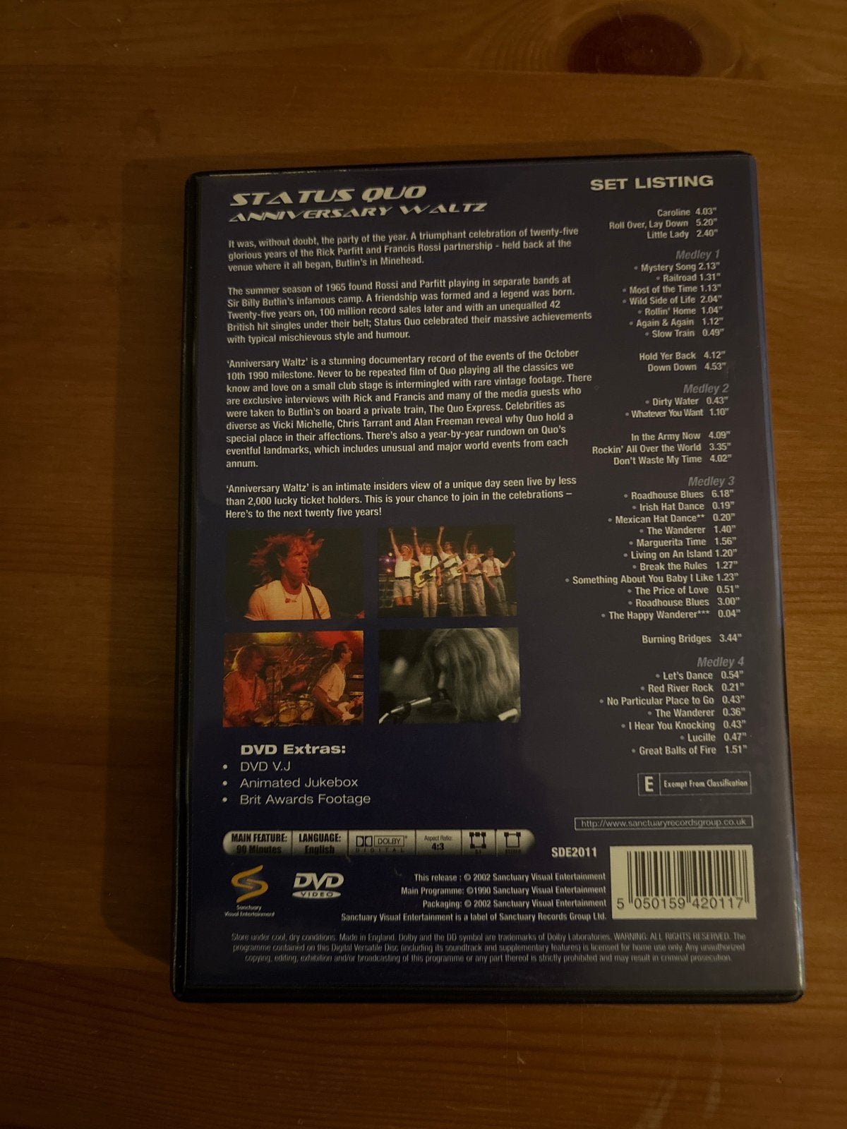 Status Quo - Anniversary Waltz DVD (25 Rockin' Years), Verzenden, Engels, Gebruikt, Engels