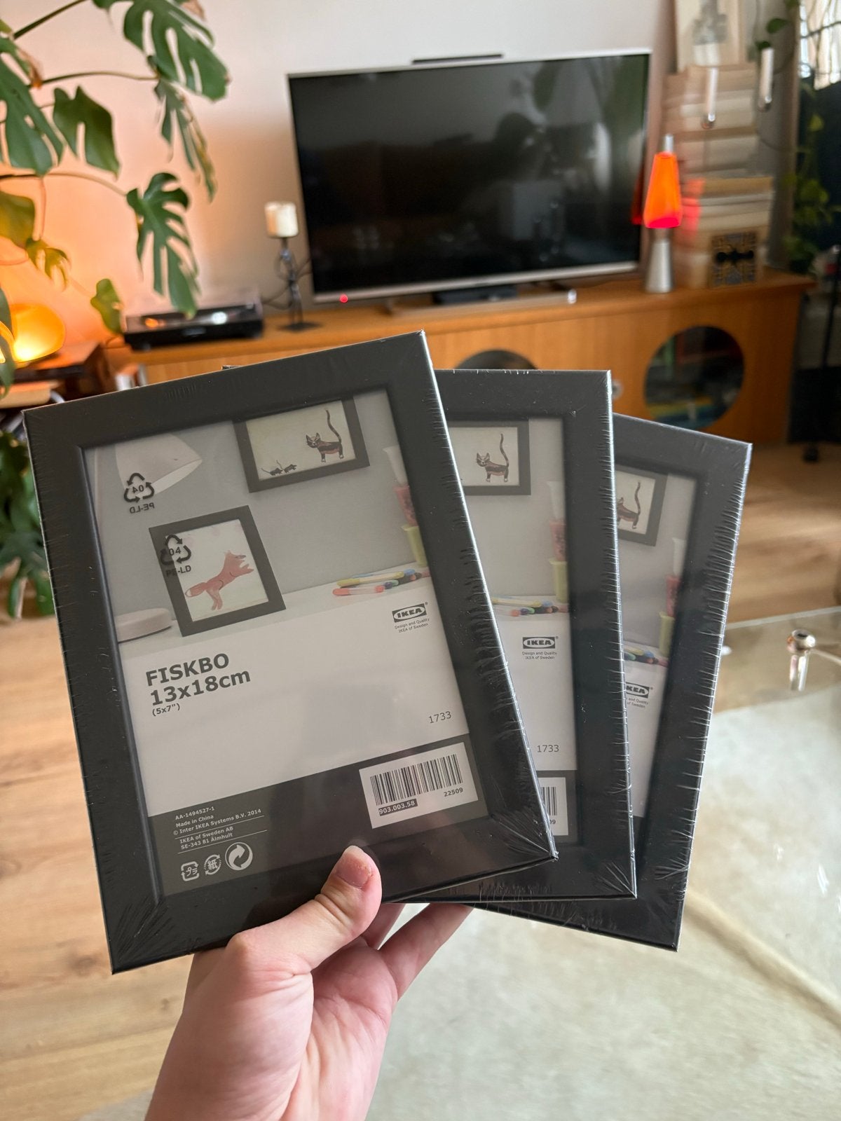 Nieuwe IKEA FISKBO fotolijsten 13x18cm (3 stuks), Kunststof, Nieuw, Ophalen of Verzenden, Fotolijst
