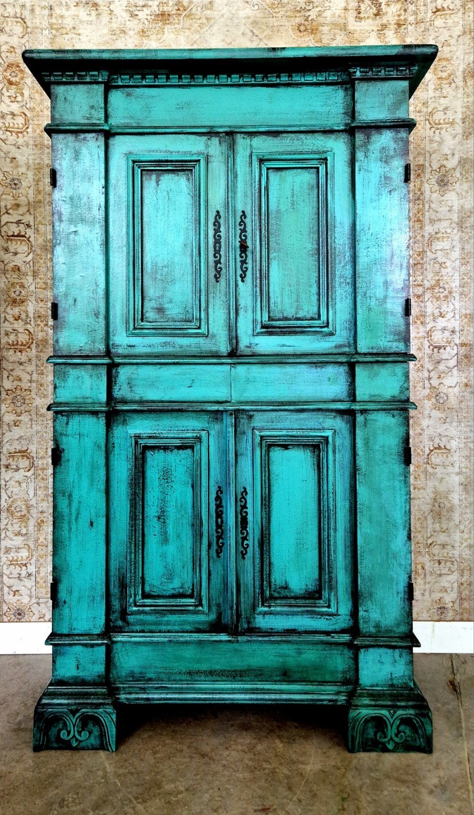 Unieke handgeschilderde oosterse kast en dressoir, Donyavimin@gmail.com, Mina Donyavi Meubels, Ophalen of Verzenden, Zo goed als nieuw