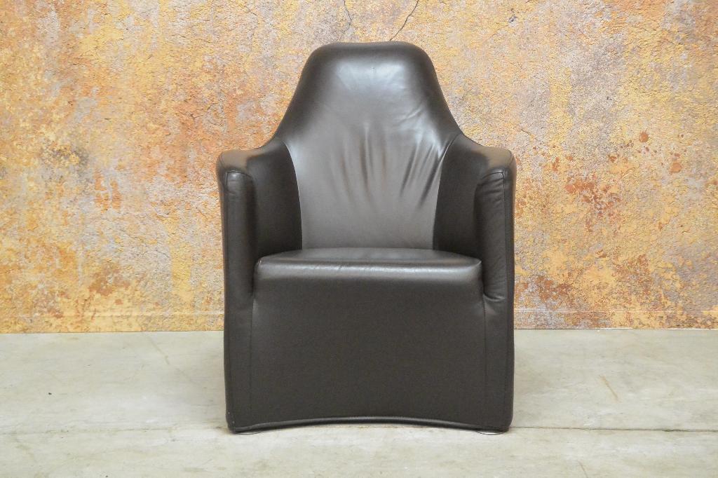 ZGANieuw bruine leren Bert Plantagie Z Lounge designfauteuil, Bert plantagie, 75 tot 100 cm, Ophalen of Verzenden, Leer