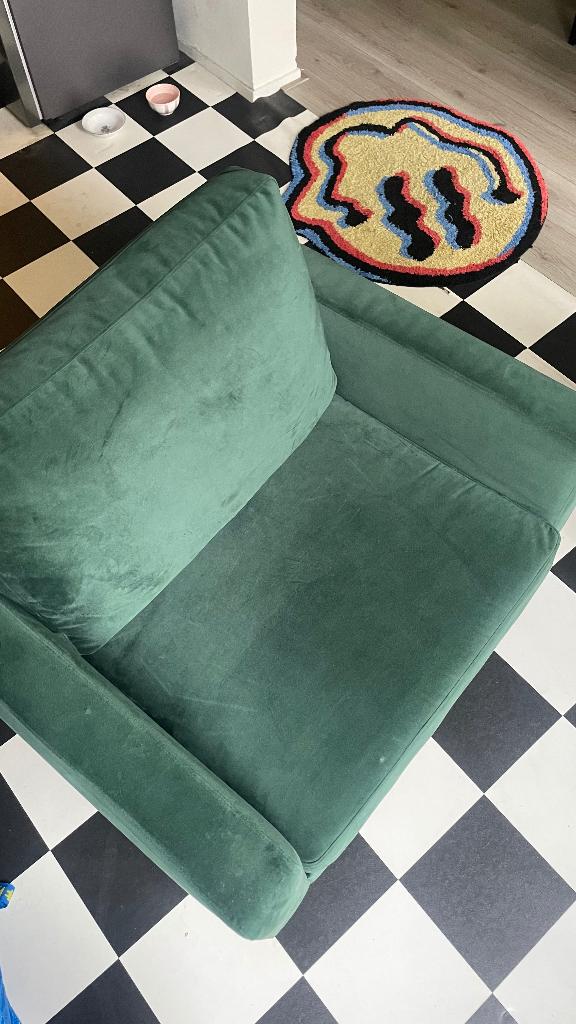 Fauteuil van velvet/fluweel, €20. Den Haag!, Huis en Inrichting, Fauteuils, Ophalen, Gebruikt, 75 tot 100 cm, 75 tot 100 cm