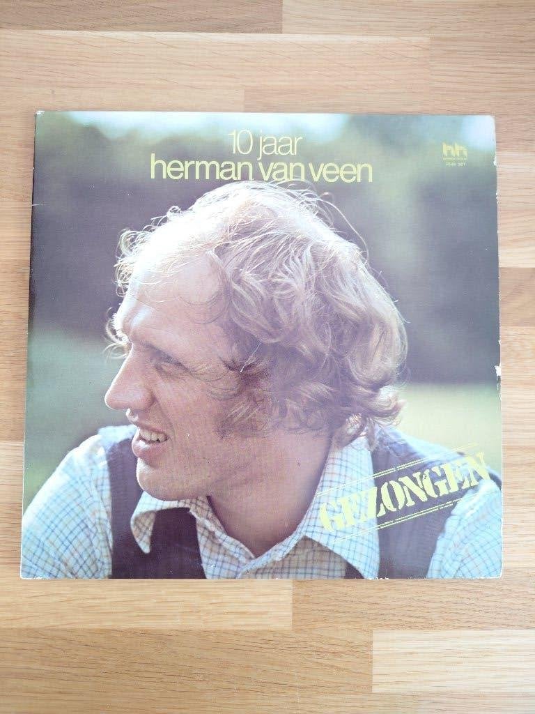 Lp, Herman van Veen, 10 jaar gezongen, LP, Gebruikt, Cabaret of Kleinkunst, Ophalen of Verzenden