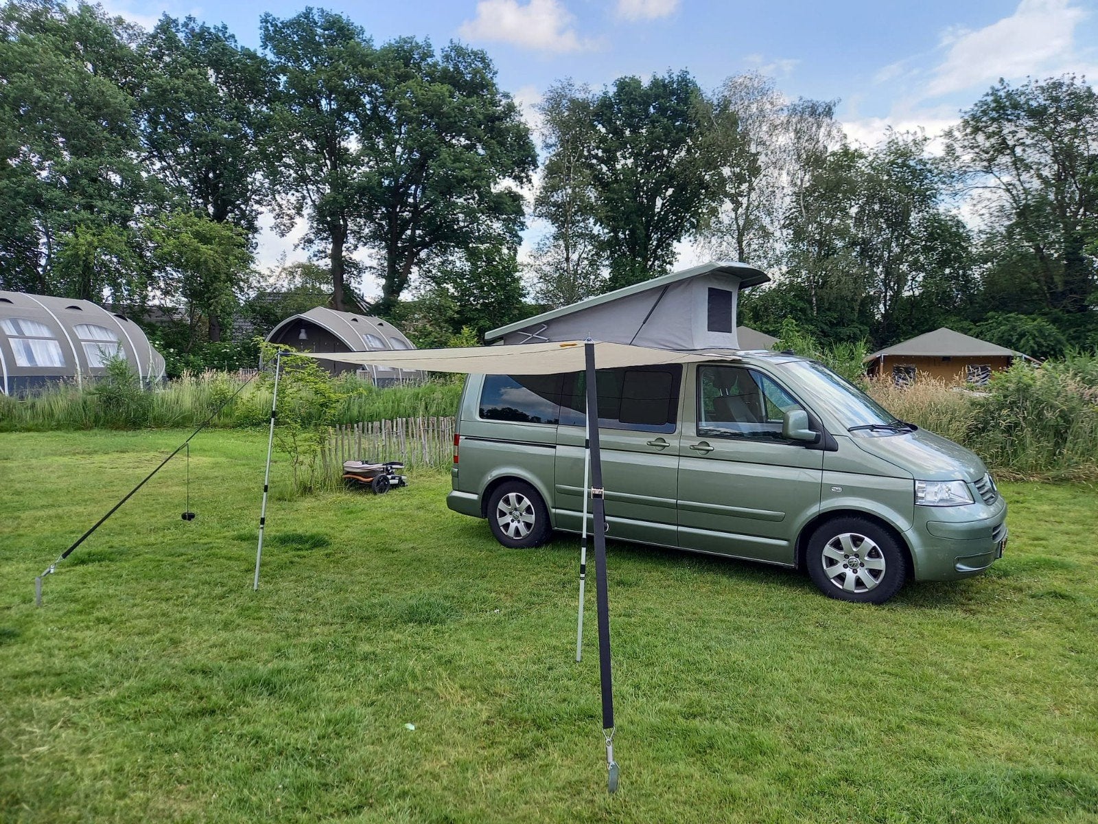 Volkswagen T5 Multivan Camper met hefdak en luifel, Caravans en Kamperen, Campers, Buscamper of Camperbus, Volkswagen, Tot en met 2