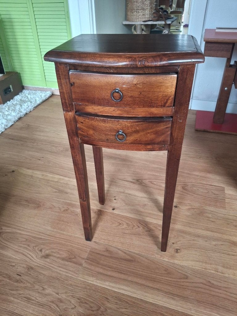 Houten etagère met twee lades, Huis en Inrichting, Ophalen, Gebruikt, Etagère, Hout