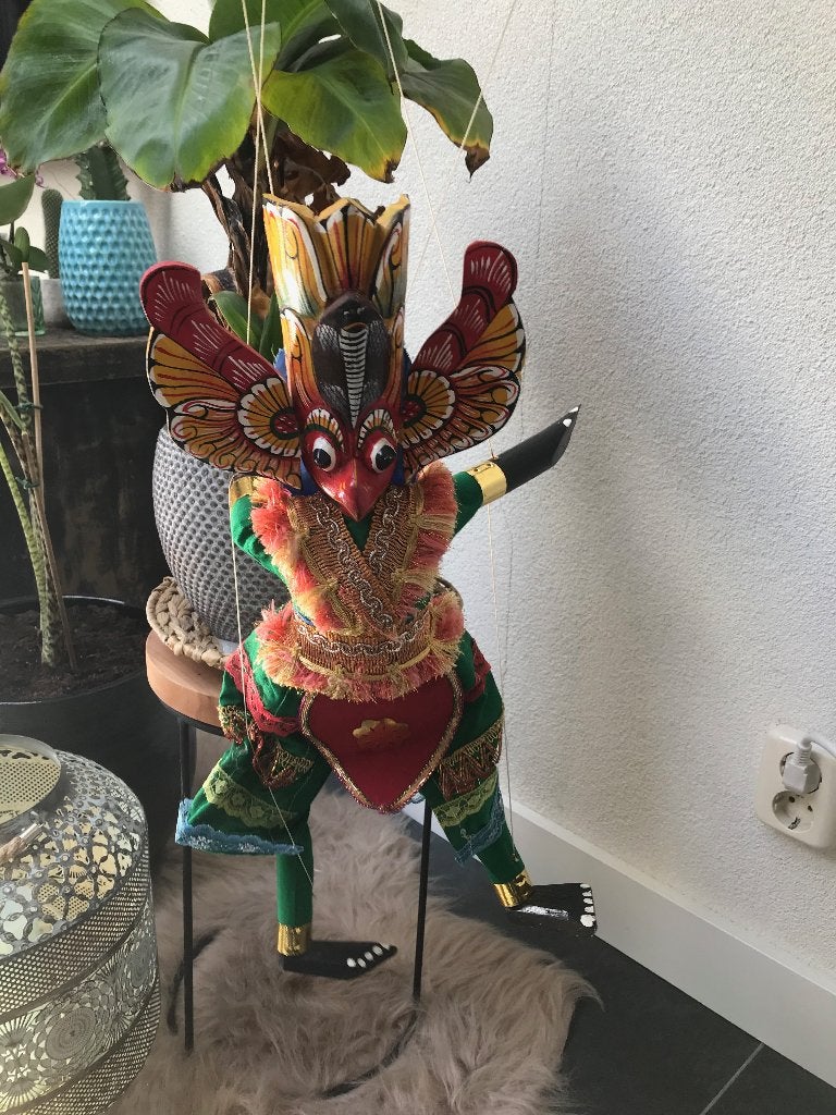 2 srilankese poppenkast pop 2 stuks houtsnijwerk, Verzamelen, Verburgt Vintage, Gebruikt, Ophalen of Verzenden, https://verburgtvintage.nl/#contact