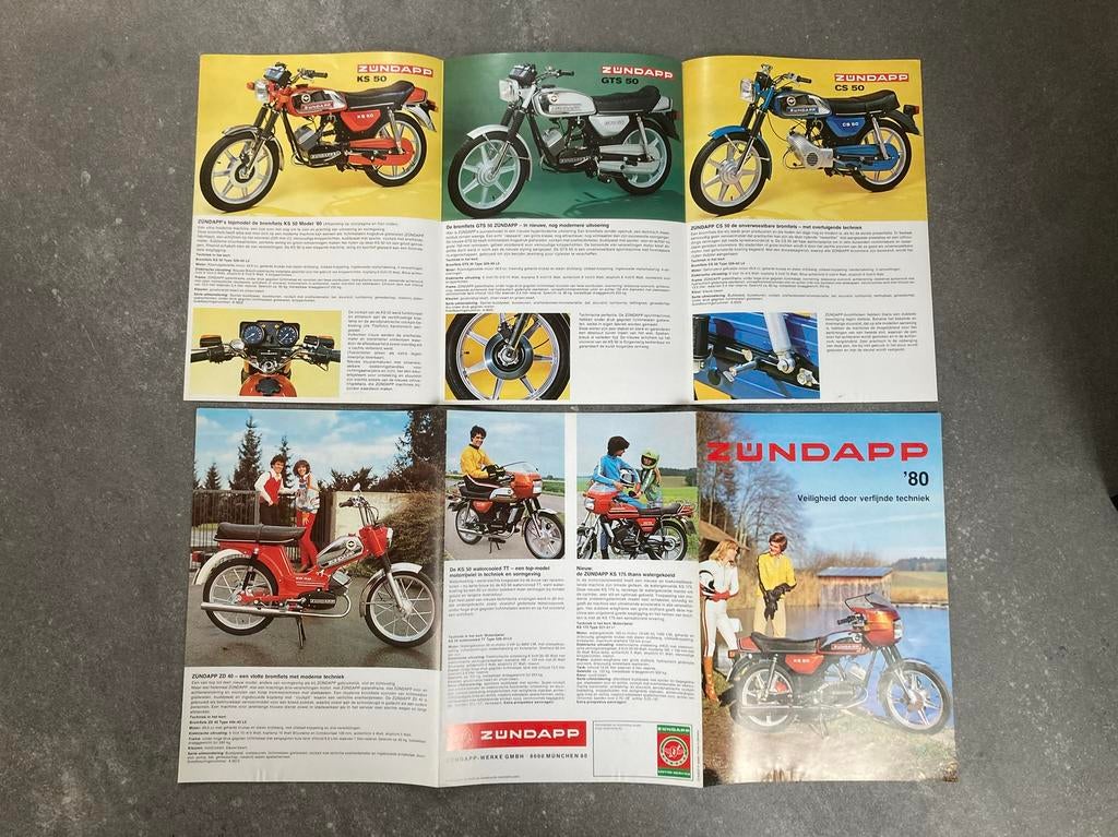 3 origineke folders zundapp 529 en 540, Ophalen of Verzenden, Zo goed als nieuw, Overige typen
