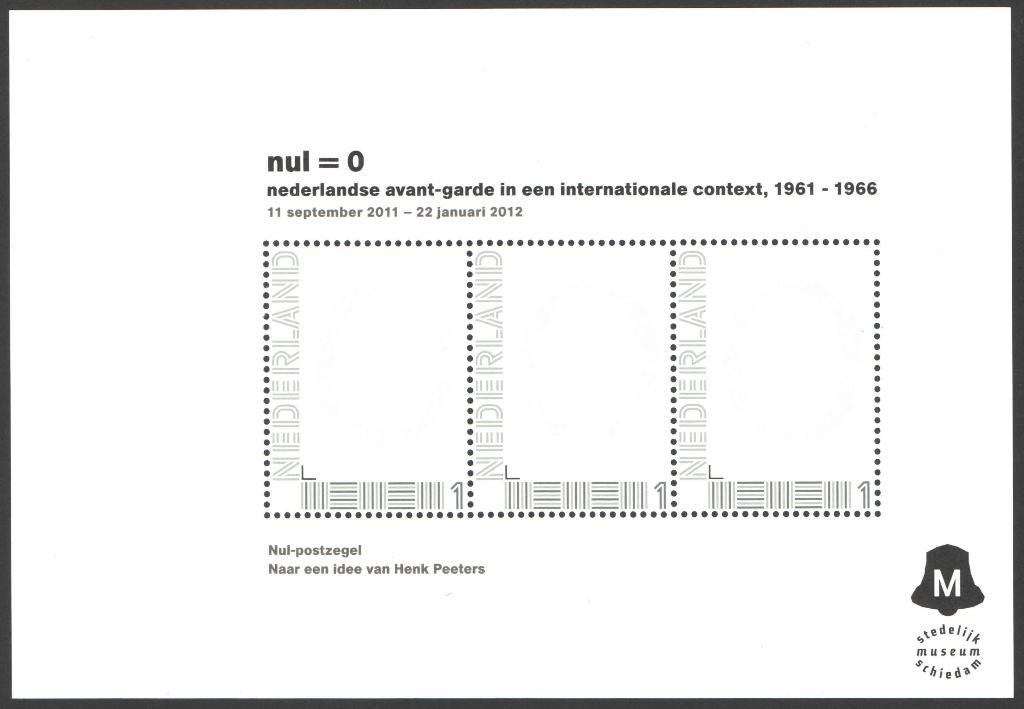 Postzegels Nederlandse Avant-garde Nul = 0, Ophalen of Verzenden, Na 1940, Postfris
