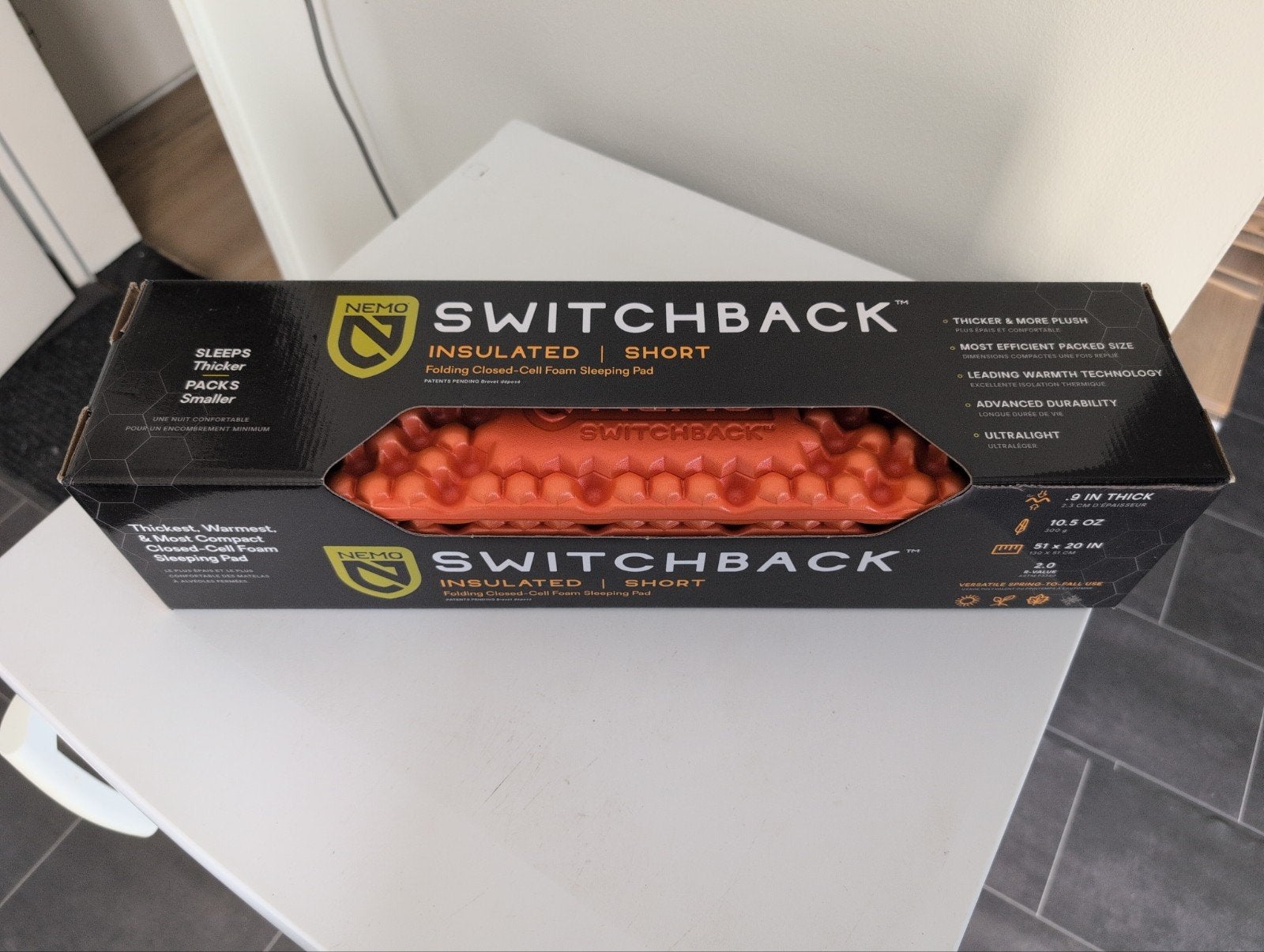 Nemo Switchback Insulated Short Slaapmat Nieuw, Caravans en Kamperen, Slaapzakken, Ophalen of Verzenden, Nieuw