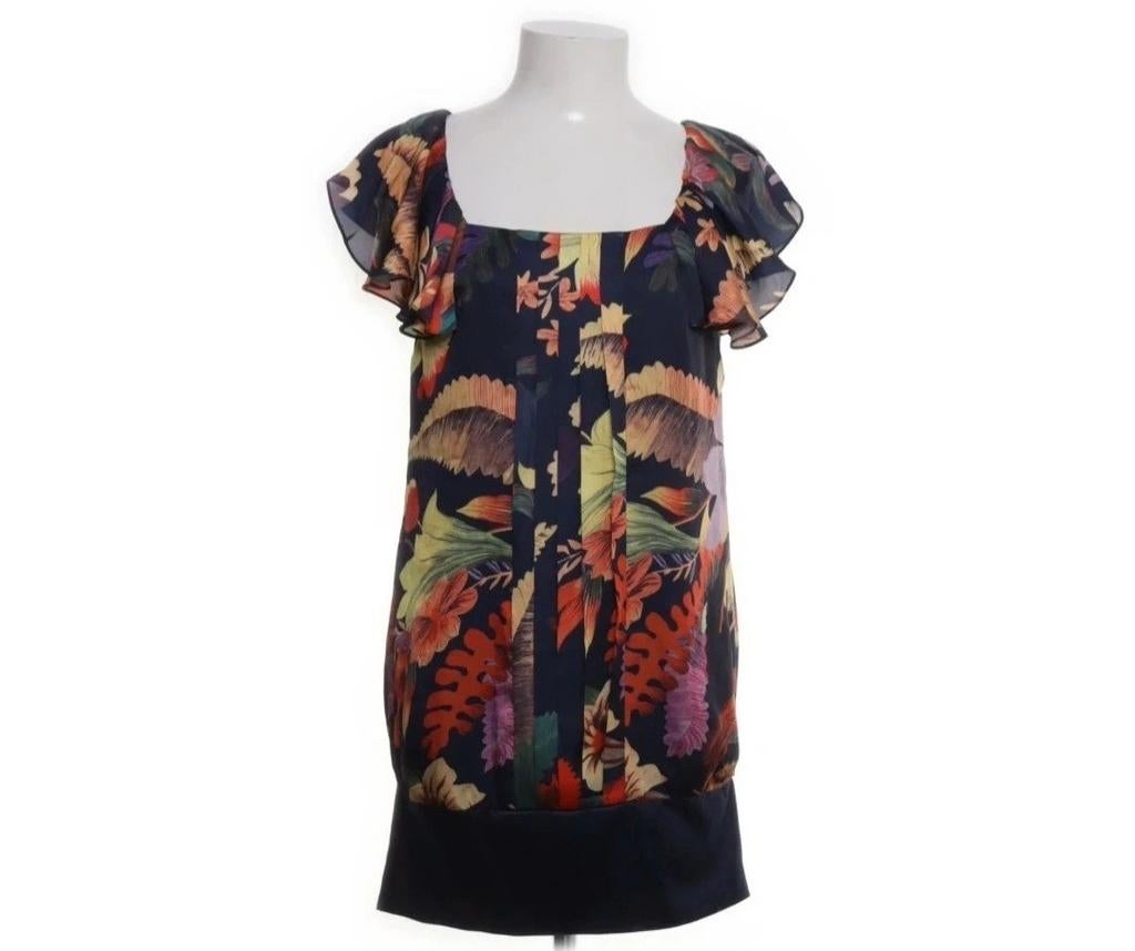 Ted Baker Mini Jurk Tuniek Bloemenprint Maat S, Overige kleuren, Verzenden, Zo goed als nieuw, Maat 36 (S)
