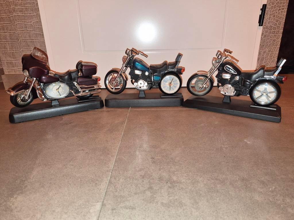Set van 3 motorfiets klokken - Decoratieve items, Ophalen of Verzenden, Overige typen