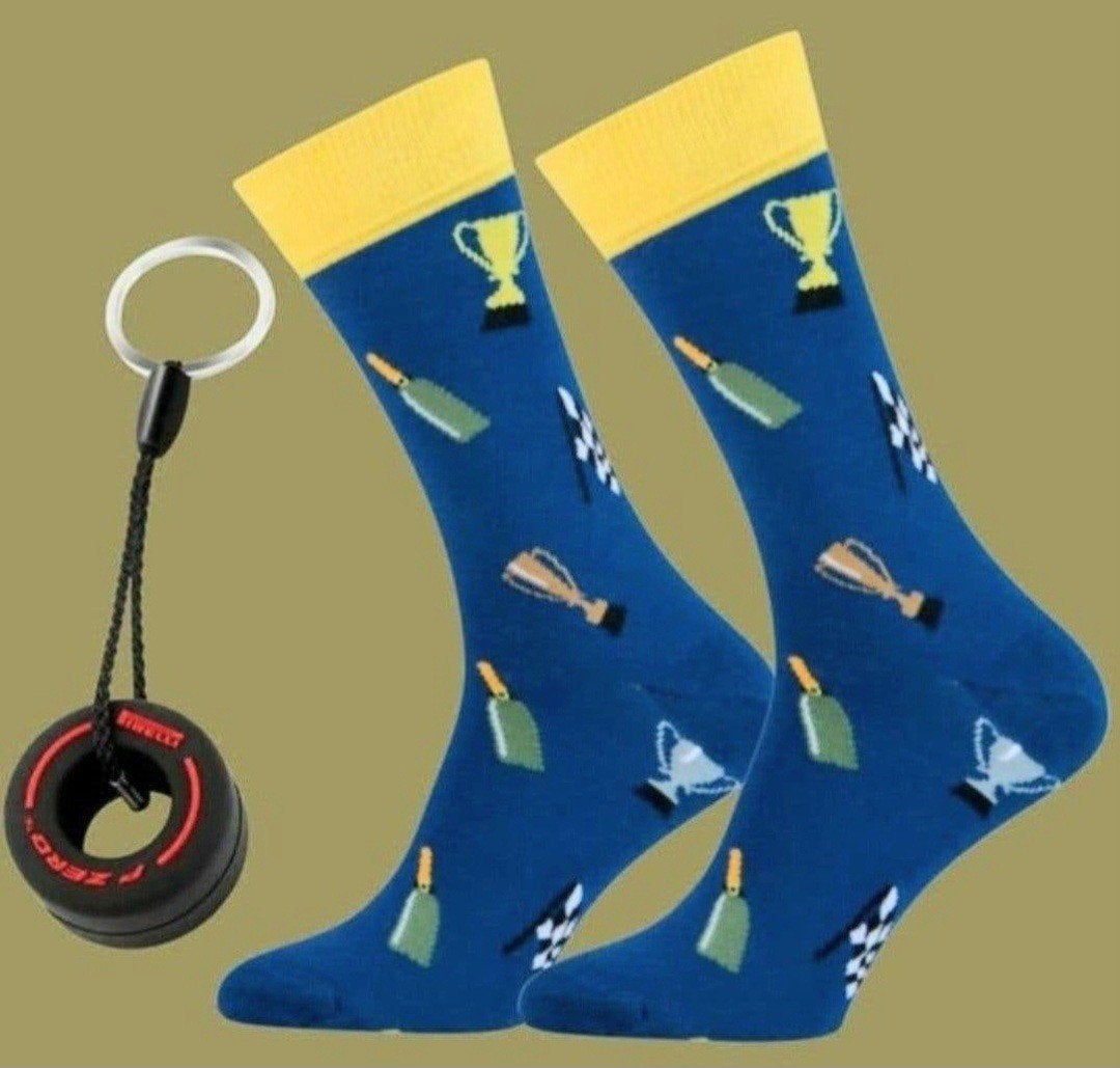 FORMULE 1 SOKKEN + SLEUTELHANGER RACE BAND, Kleding | Heren, Sokken en Kousen, Ophalen of Verzenden, Nieuw