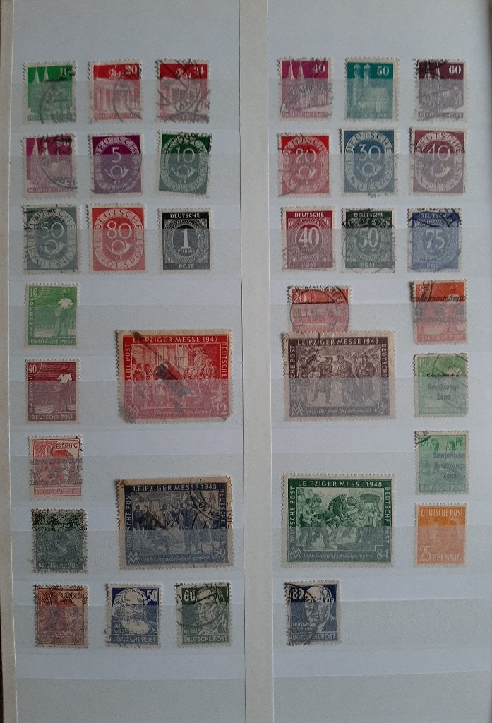 1 Kaart Klassieke Postzegels Deutsche Post Gestempeld, Ophalen, BRD, Gestempeld