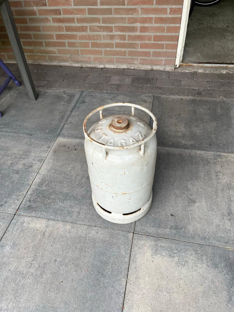 Lege gasfles (butagas), Tuin en Terras, Vuurkorven, Gebruikt, Ophalen