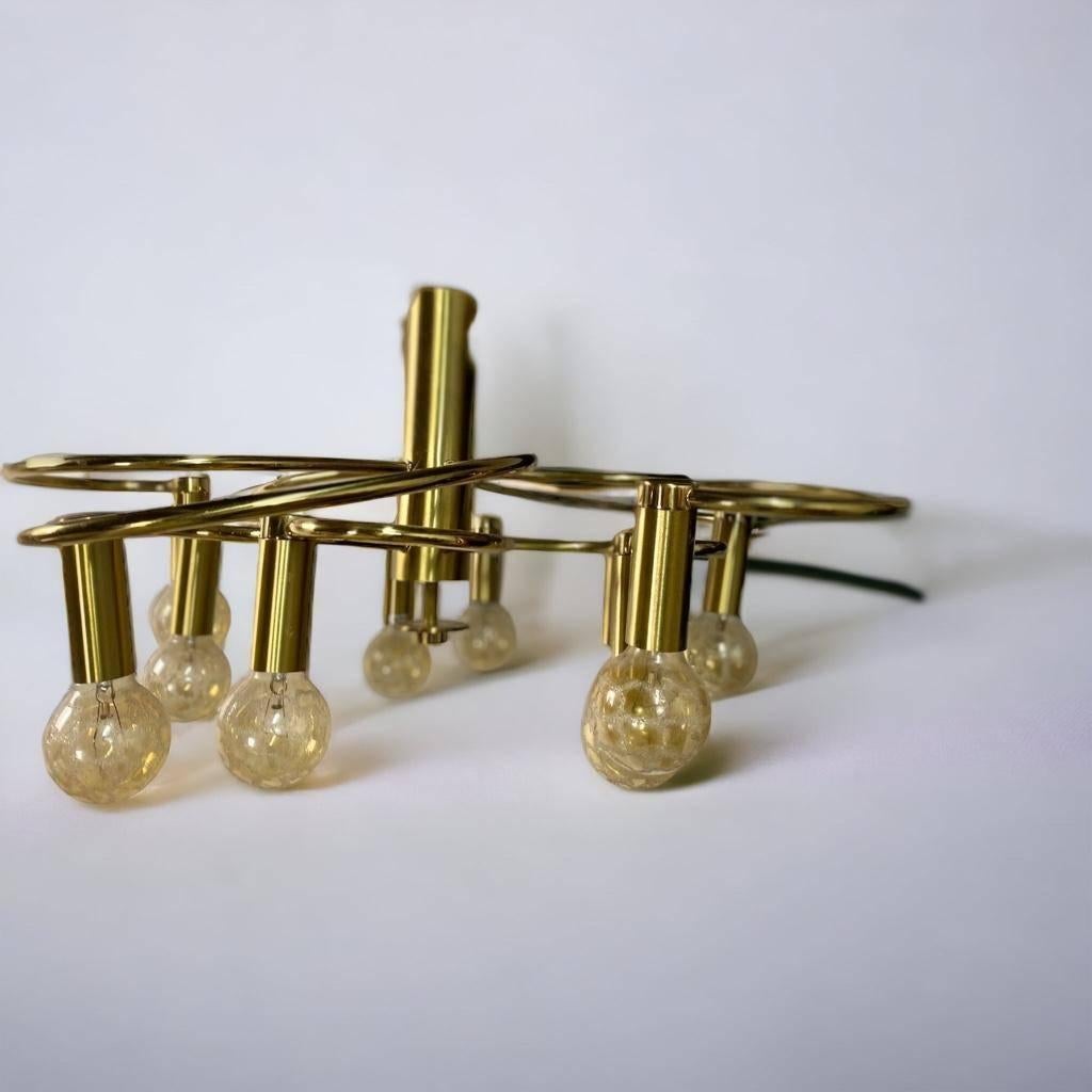 vintage 'gouden' luster / hanglamp in Sciolari stijl, Ophalen