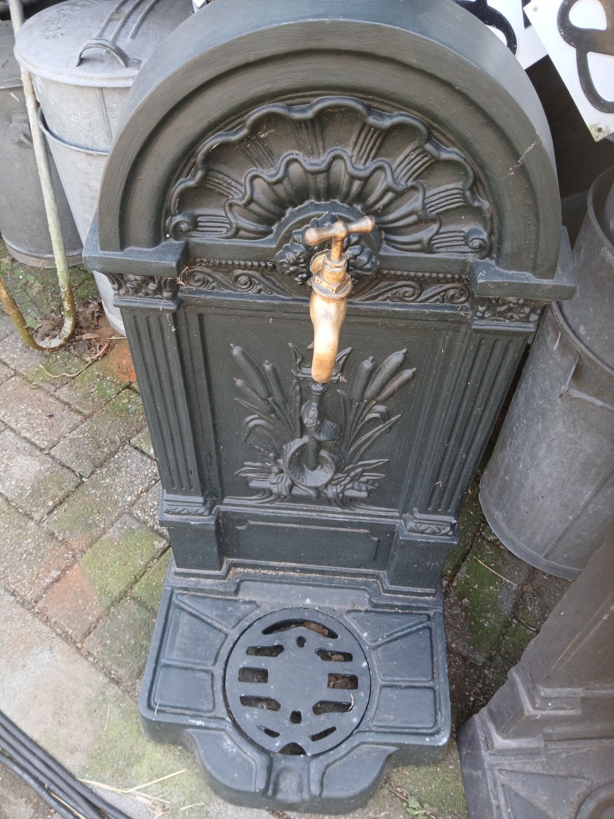 waterornament, Ophalen, Zo goed als nieuw, Aluminium, Waterornament