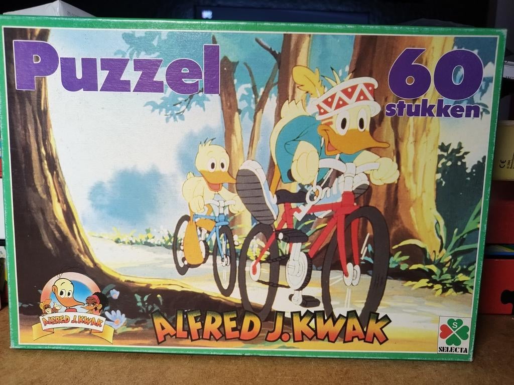 Selecta puzzel Alfred J. Kwak 60 stukjes, Hobby en Vrije tijd, Denksport en Puzzels, Ophalen of Verzenden, Minder dan 500 stukjes
