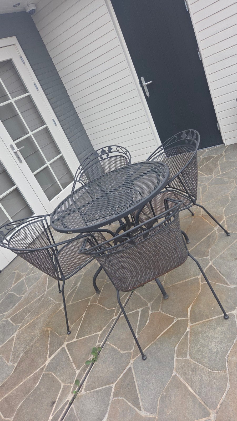 Kettler Bistro Set - Stalen Tuinset met 4 Stoelen en Tafel, Ophalen, Gebruikt, Tuinset, Eettafel