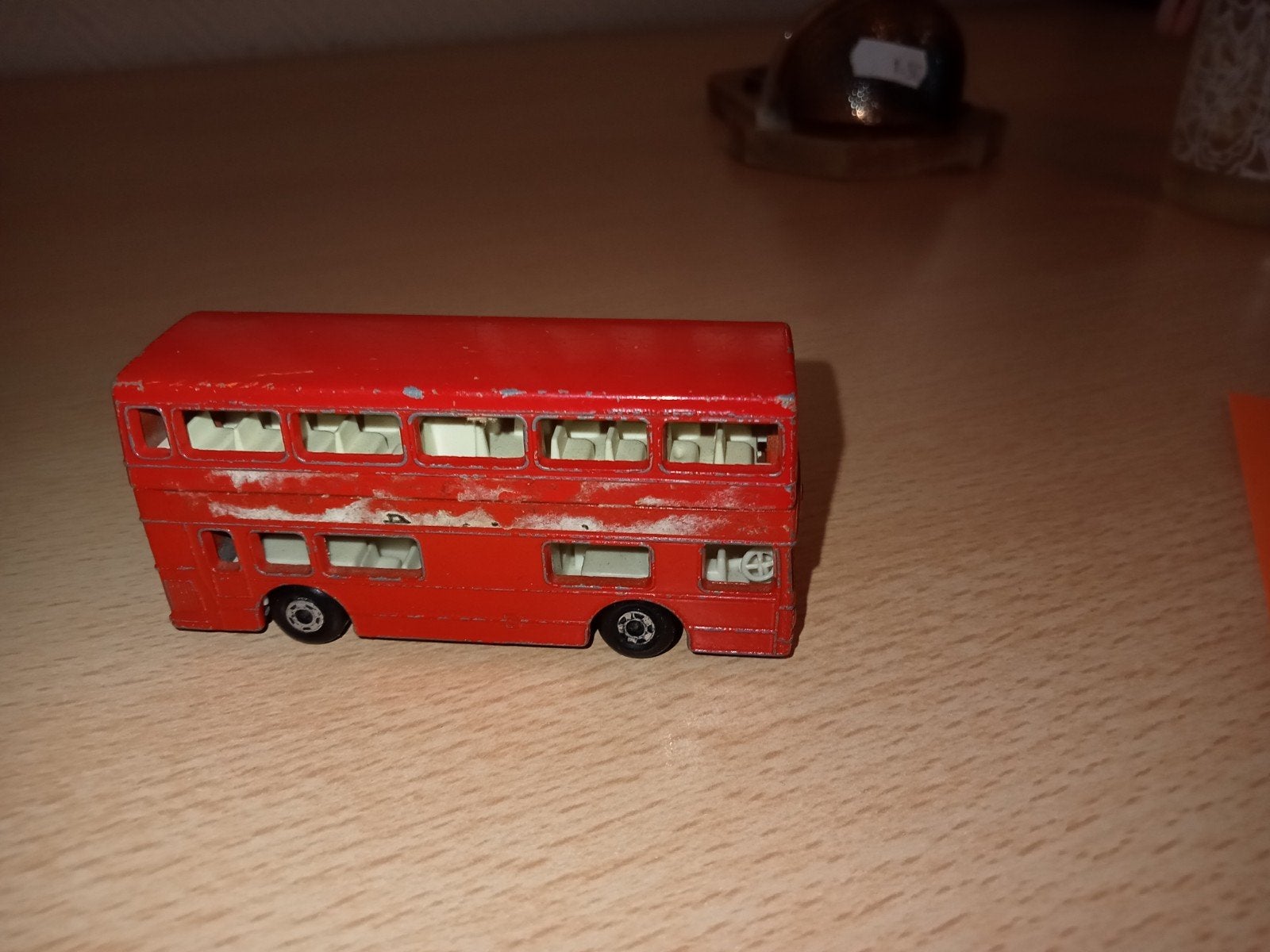 Matchbox Engelse dubbeldekker 7,5 cm lang, Ophalen of Verzenden, Gebruikt, Bus of Vrachtwagen, Matchbox