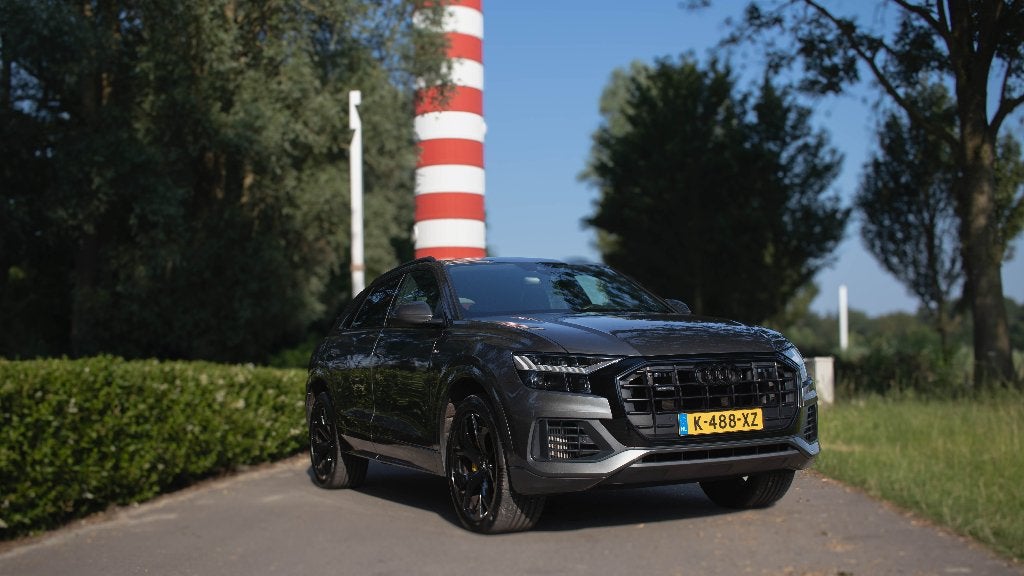 Audi Q8 55 Tfsi Quattro 340pk Tiptronic 2019 Grijs, Auto's, Audi, Automaat, Zwart, 2995 cc, 340 pk