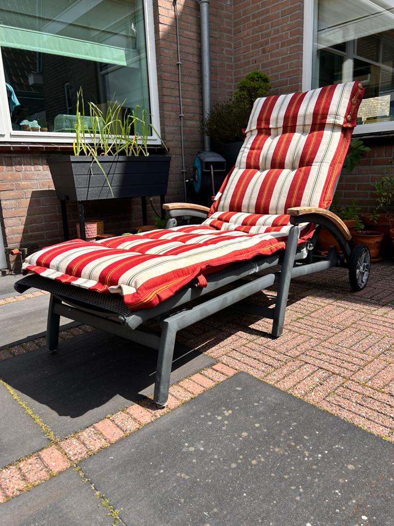 2 Hartman da vinci ligbedden met kussens, Tuin en Terras, Ligbedden, Ophalen, Gebruikt, Aluminium, Verstelbaar