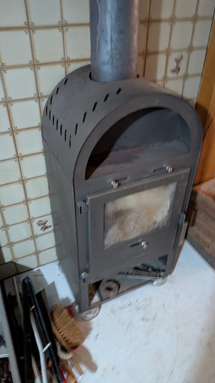 fijne gebruikte houtkachel, Huis en Inrichting, Ophalen, Gebruikt, Hout, Houtkachel