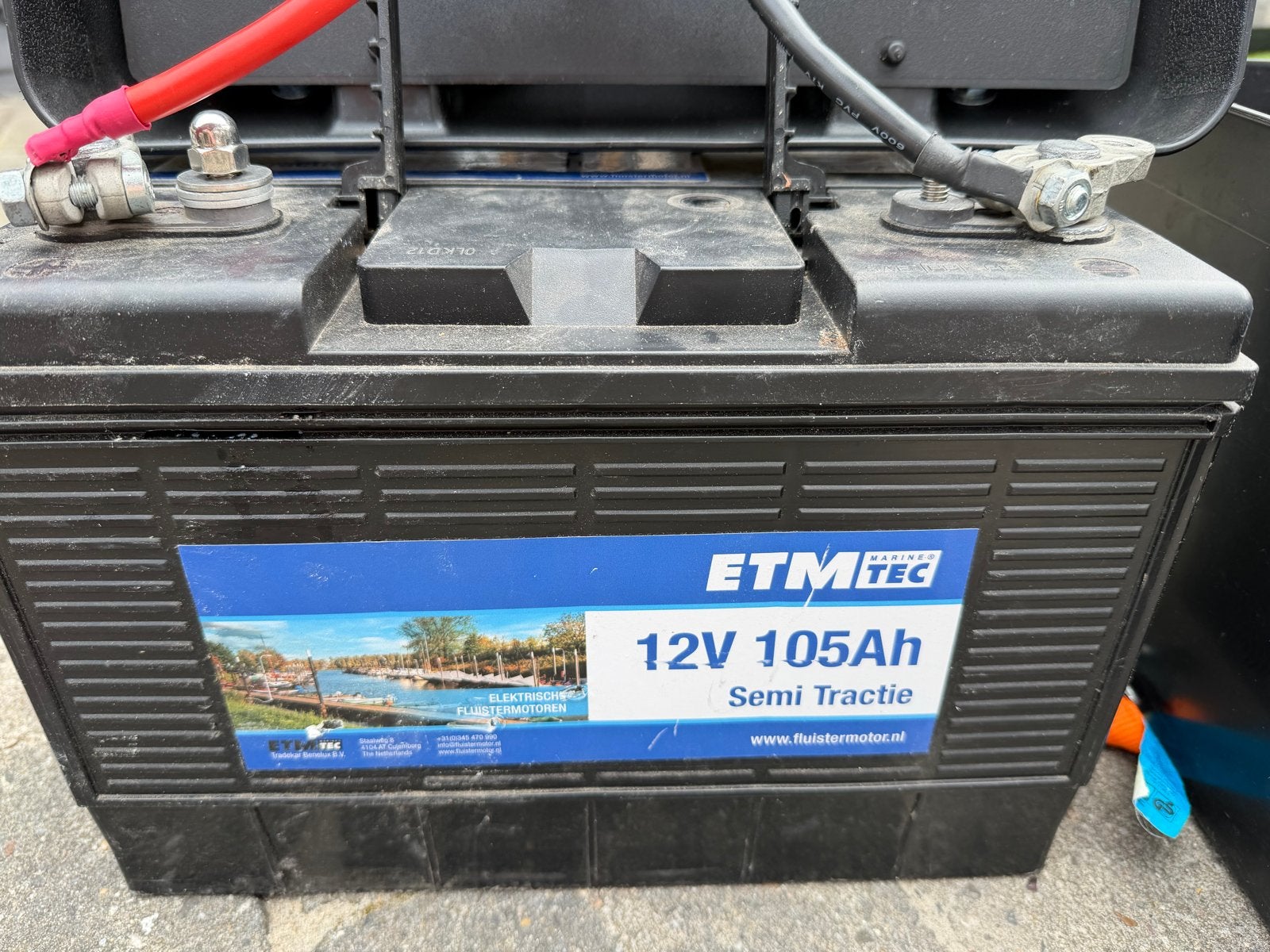 ETM MarineTec Semi Tractie 12V 105Ah Accu+TalamexPowercenter, Auto-onderdelen, Accu's en Toebehoren, Universele onderdelen, Gebruikt