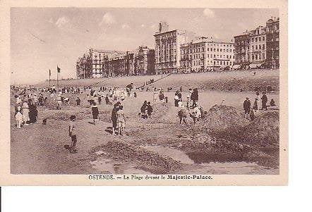 Ansichtkaart 	Oostende (België)	Majestic Palace	Strand, Verzenden, 1920 tot 1940, Ongelopen, West-Vlaanderen