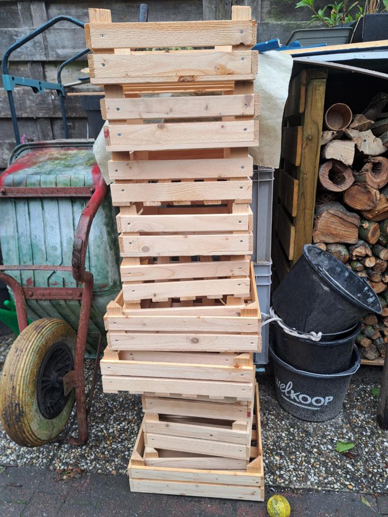 Houten kistjes, Ophalen, Minder dan 25 mm, Zo goed als nieuw, Pallet