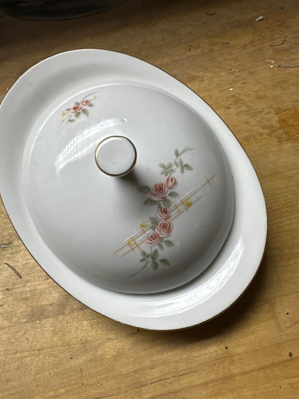Winterling Bavaria Rosa Ovale botervloot met Deksel, Antiek en Kunst, Ophalen of Verzenden