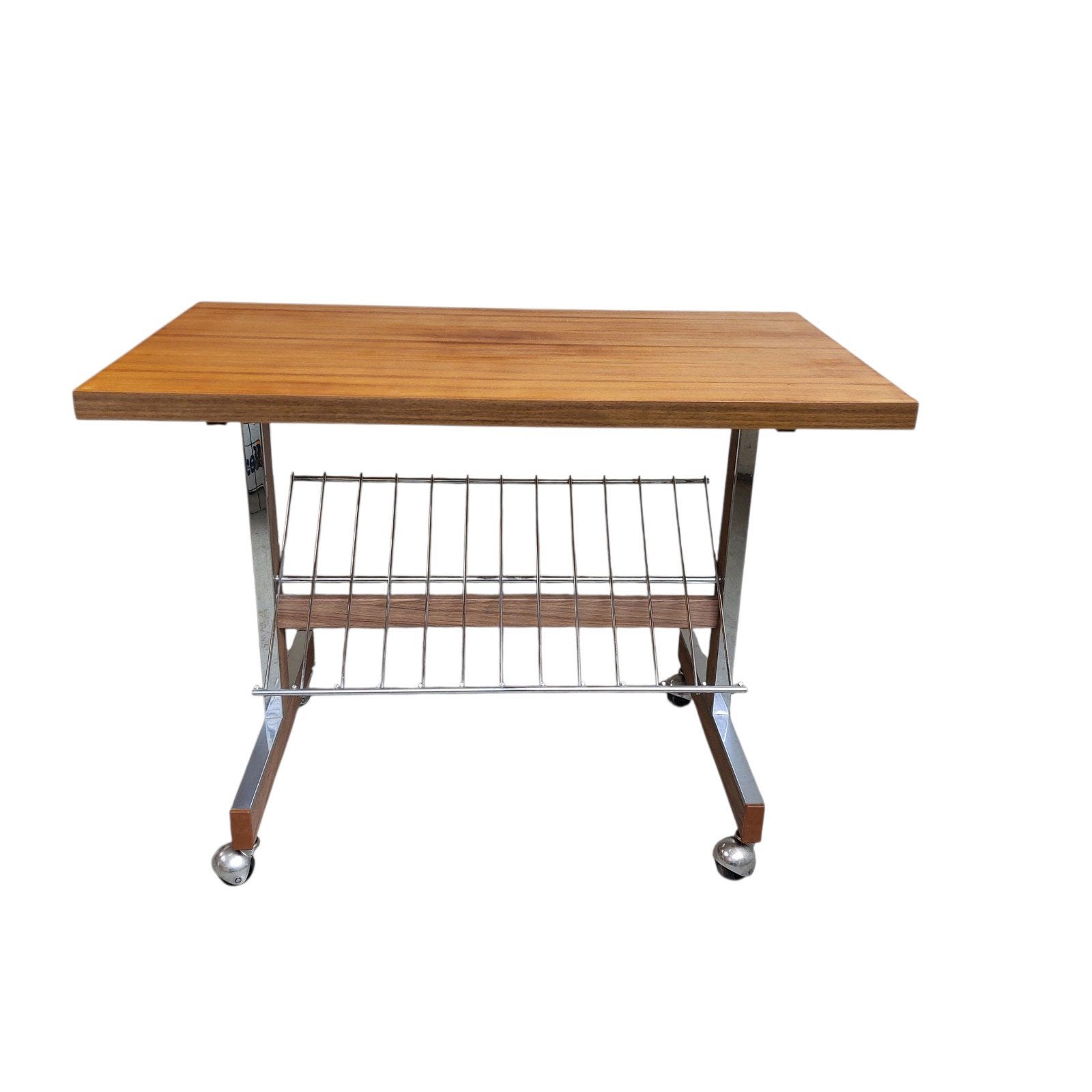 Vintage verrijdbare lectuurtafel, bijzettafel, Ophalen, Gebruikt, Onbekend, Vintage