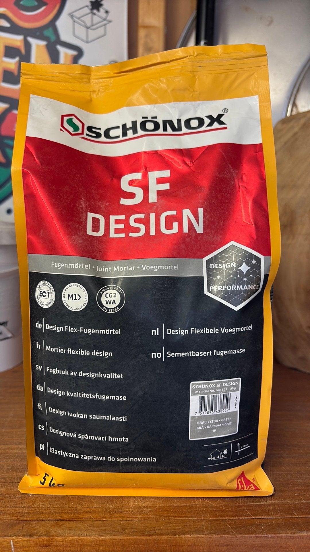 Schonox SF design voegsel grijs/grau 5kg, Ophalen of Verzenden, Nieuw