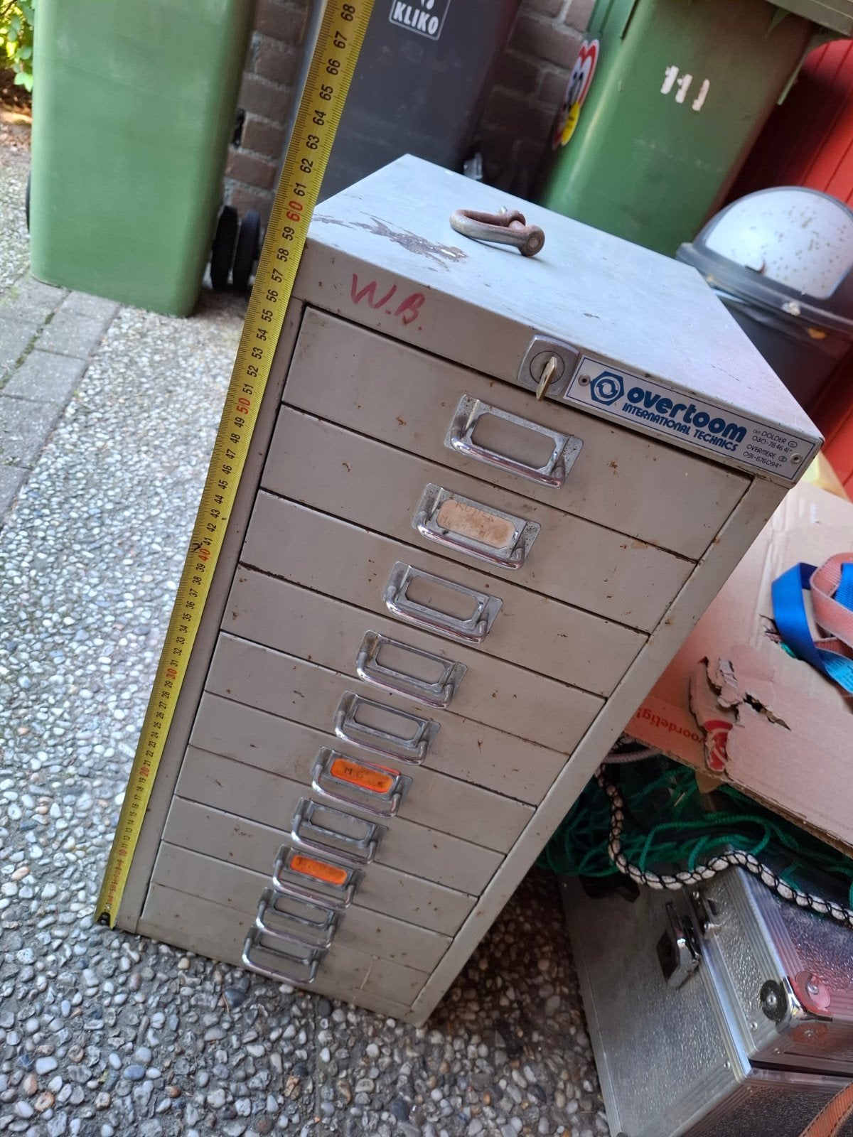 Vintage Overtoom Ladenkast - Ideaal voor onderdelen, Ophalen, Gebruikt